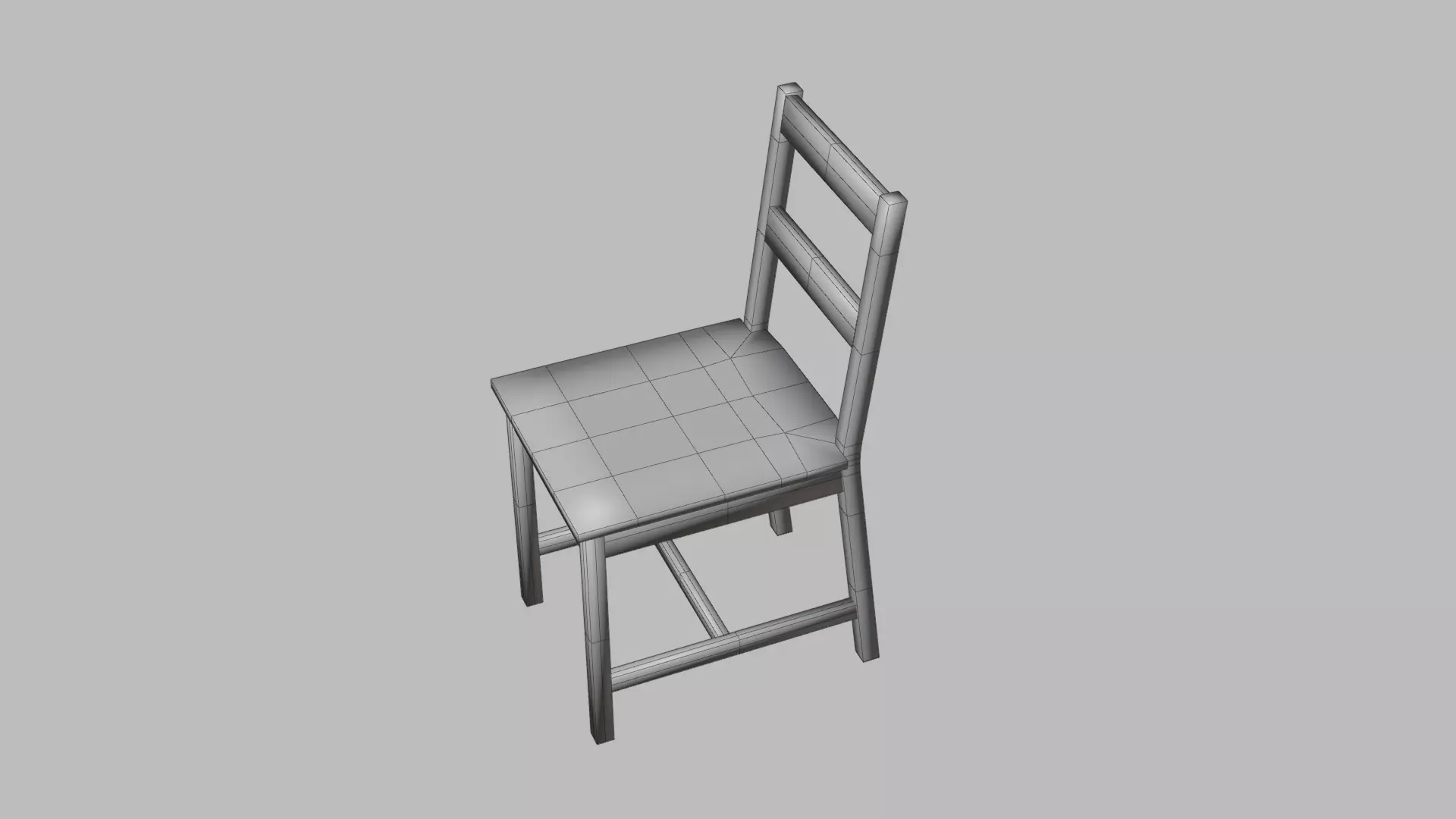 Realistic Wooden Chair 3D Model Rustic Furniture Asset Low-poly 3D model_6