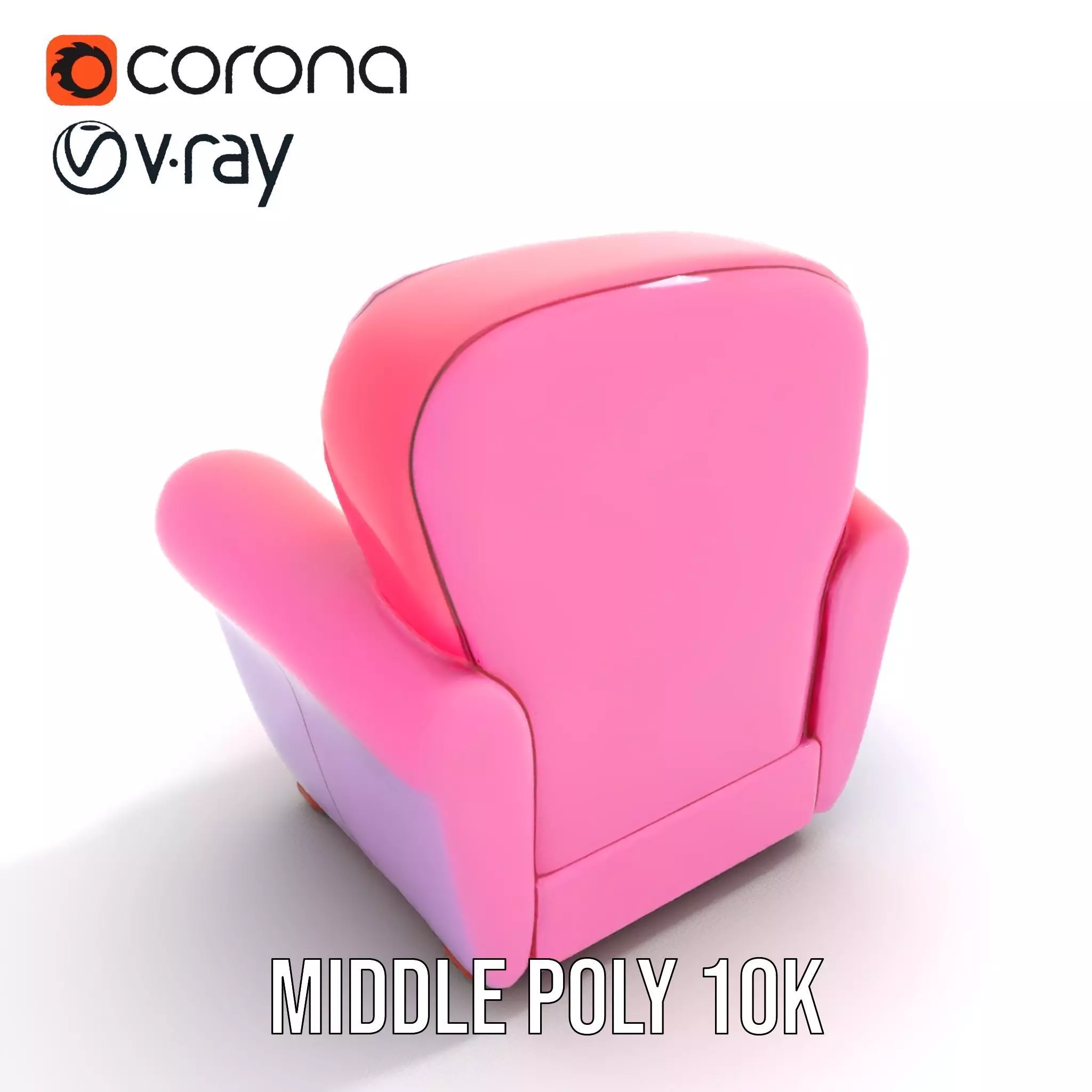 Colorful Armchair Model Pack for Interior Design Low-poly 3D model_12