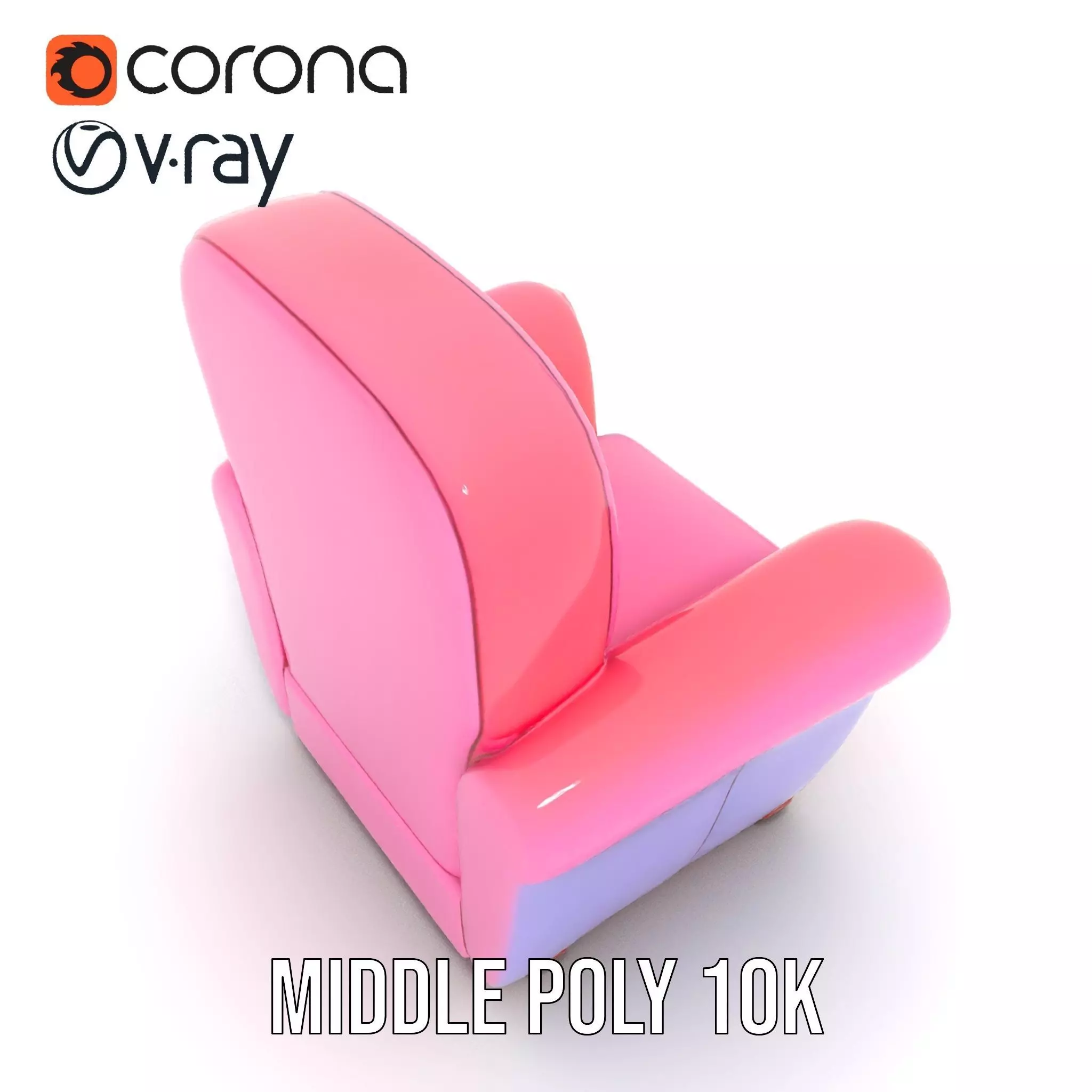 Colorful Armchair Model Pack for Interior Design Low-poly 3D model_7