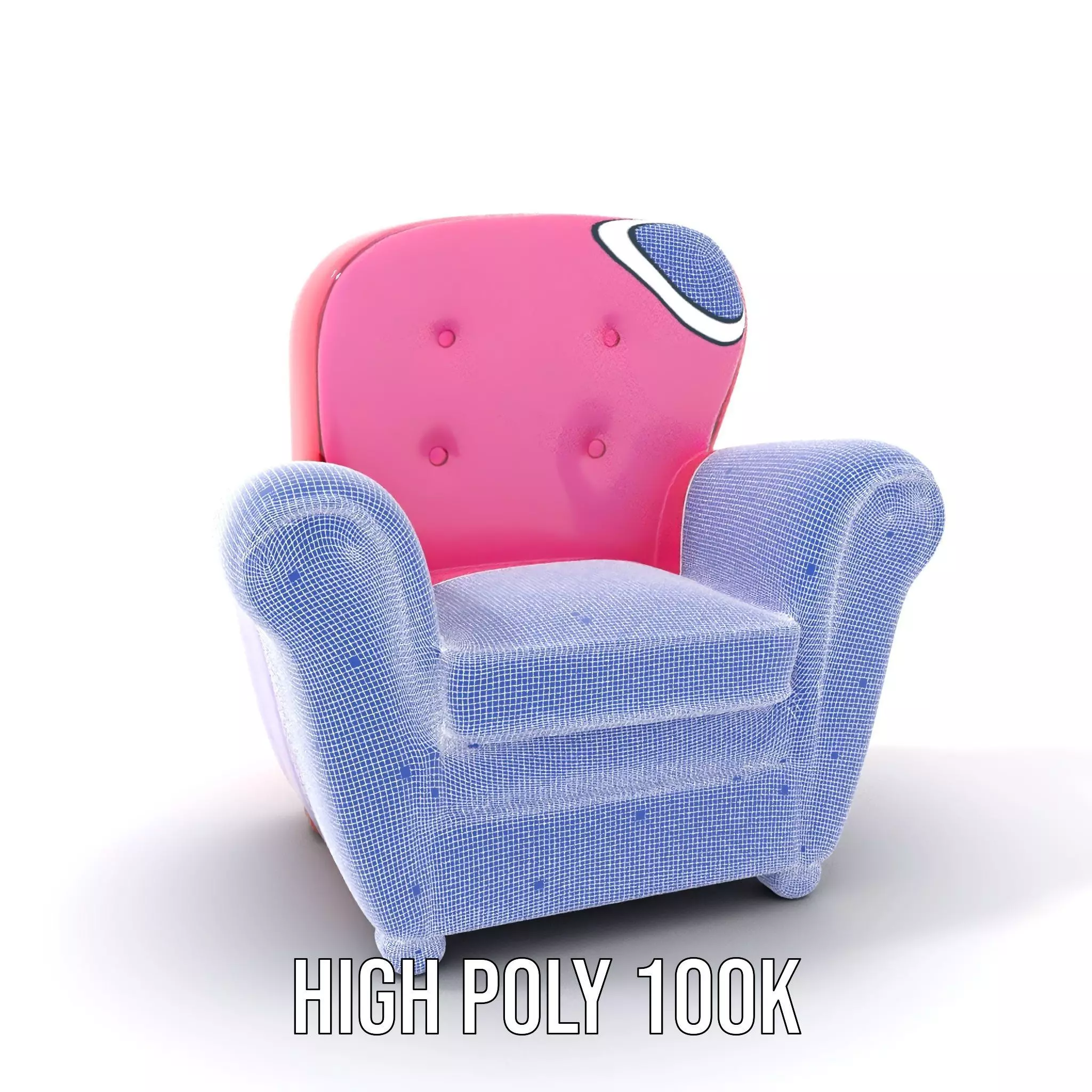 Colorful Armchair Model Pack for Interior Design Low-poly 3D model_5