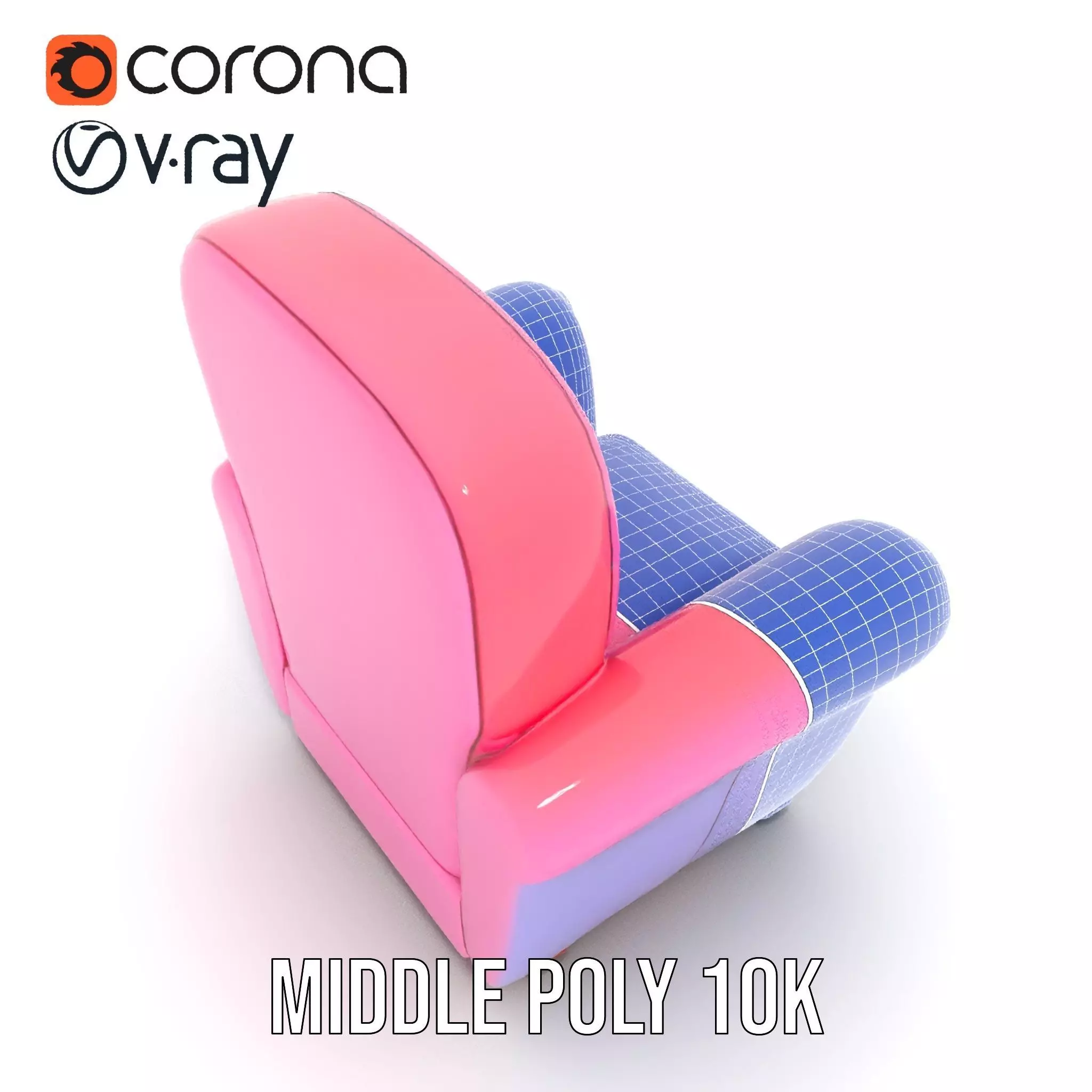 Colorful Armchair Model Pack for Interior Design Low-poly 3D model_17