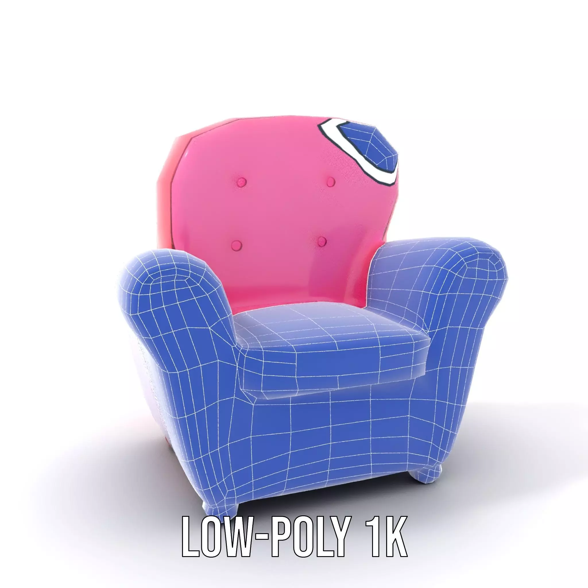 Colorful Armchair Model Pack for Interior Design Low-poly 3D model_24
