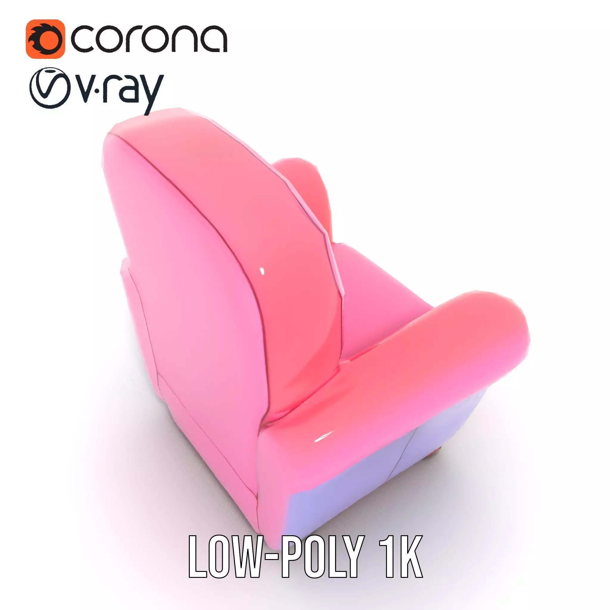 Colorful Armchair Model Pack for Interior Design Low-poly 3D model_13