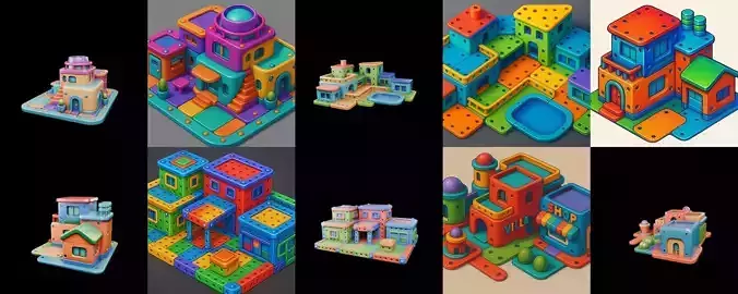 MecaVilla bundle 8 pack 100 glb