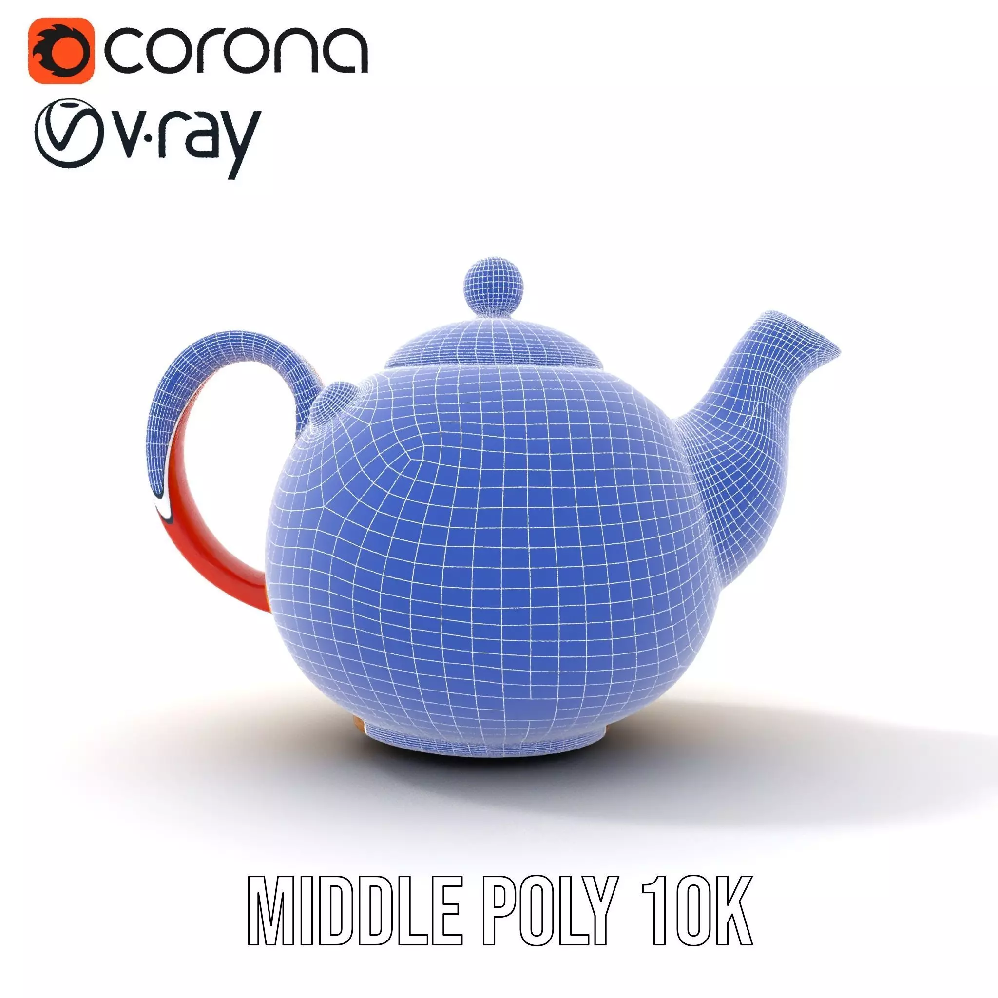 Vibrant Yellow and Red Teapot Model Pack Low-poly 3D model_31