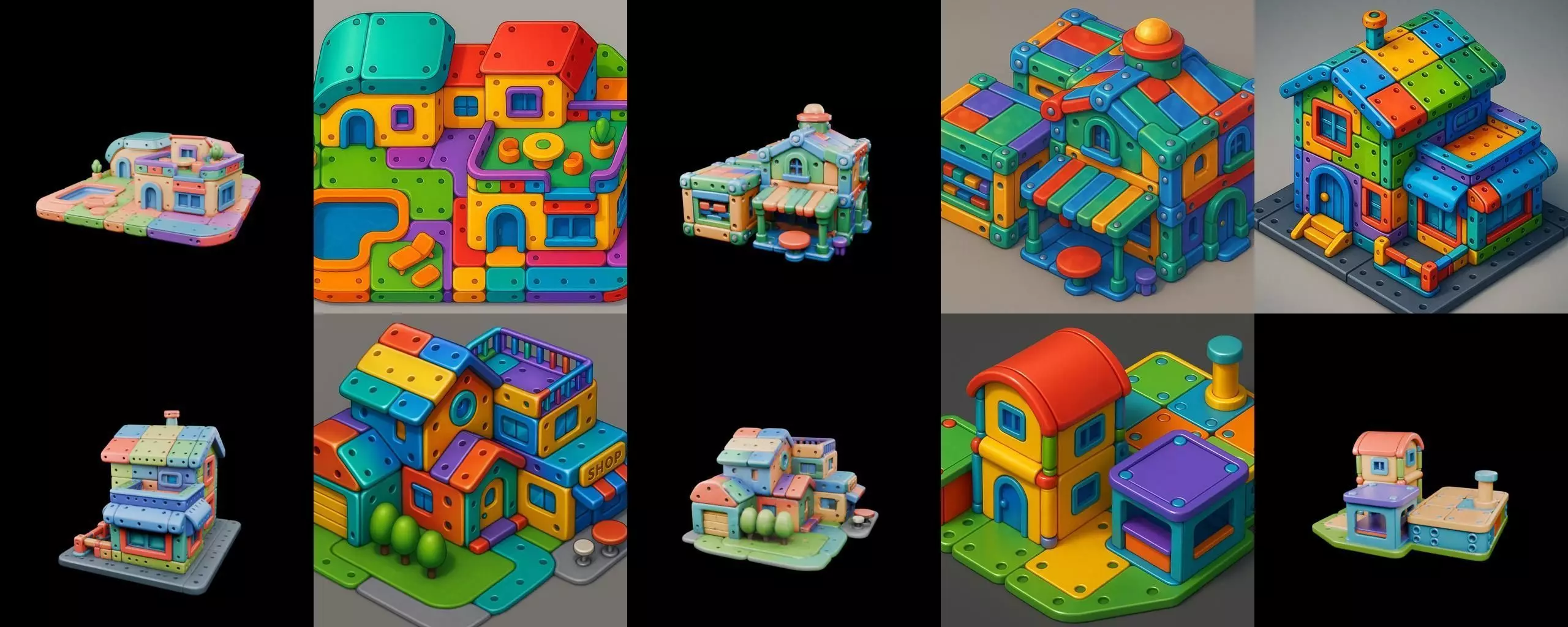 MecaVilla bundle 7 pack 100 glb 3D model_17