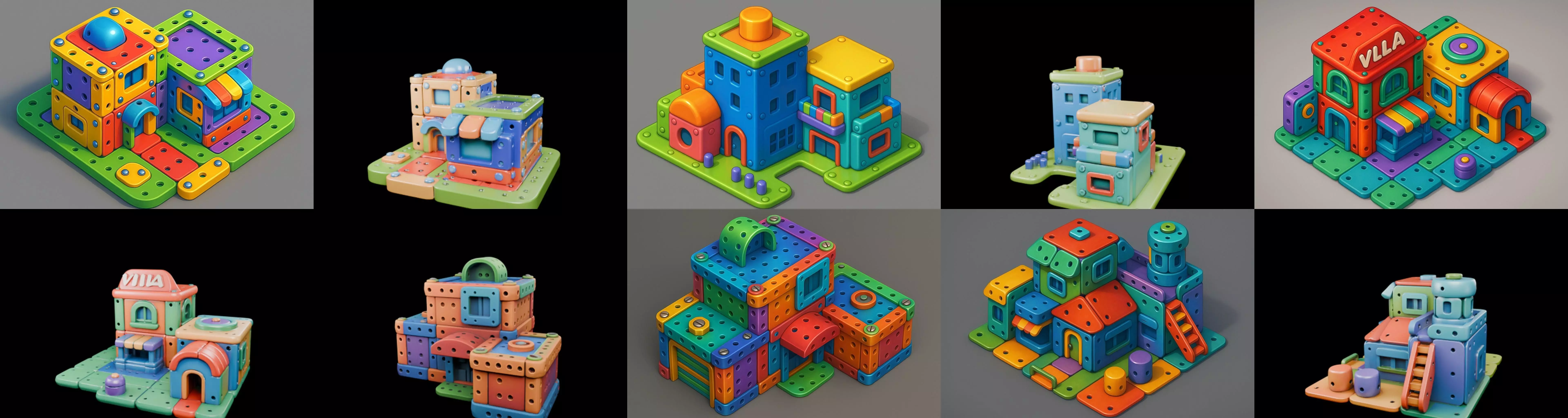 MecaVilla bundle 7 pack 100 glb 3D model_8