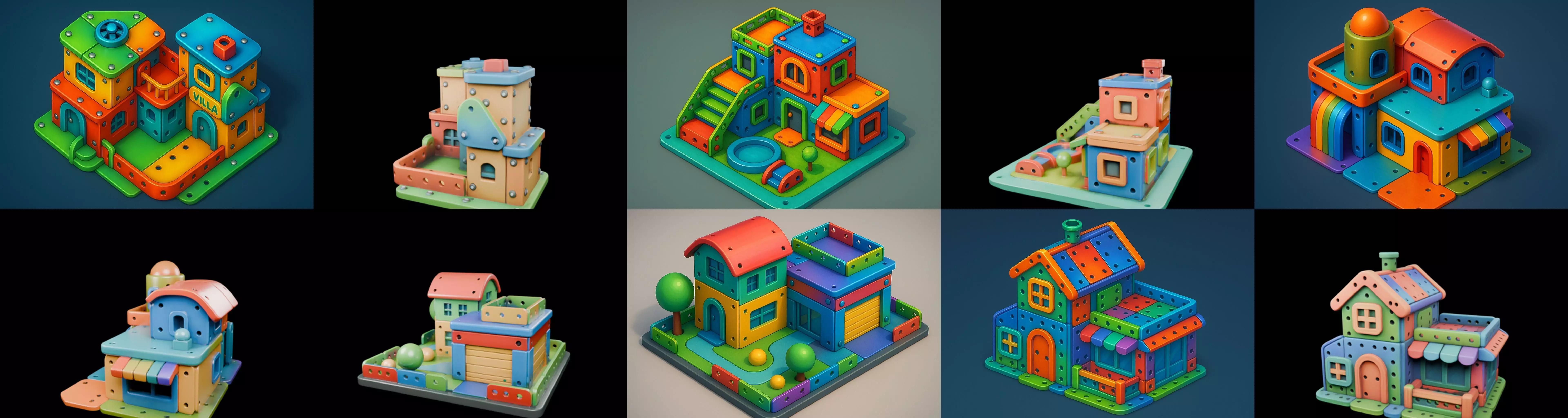 MecaVilla bundle 7 pack 100 glb 3D model_16