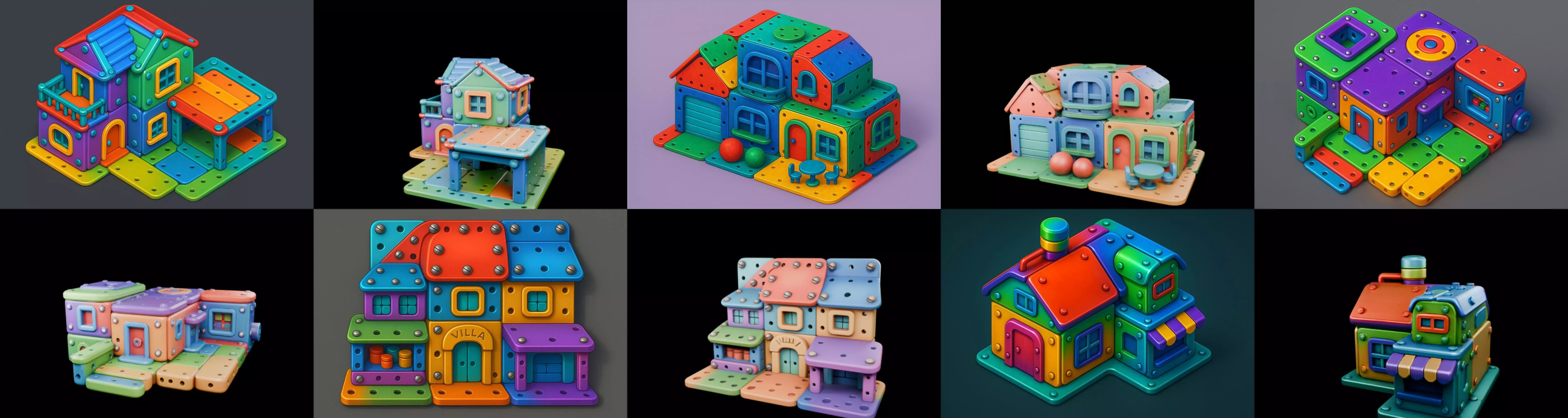 MecaVilla bundle 7 pack 100 glb 3D model_6