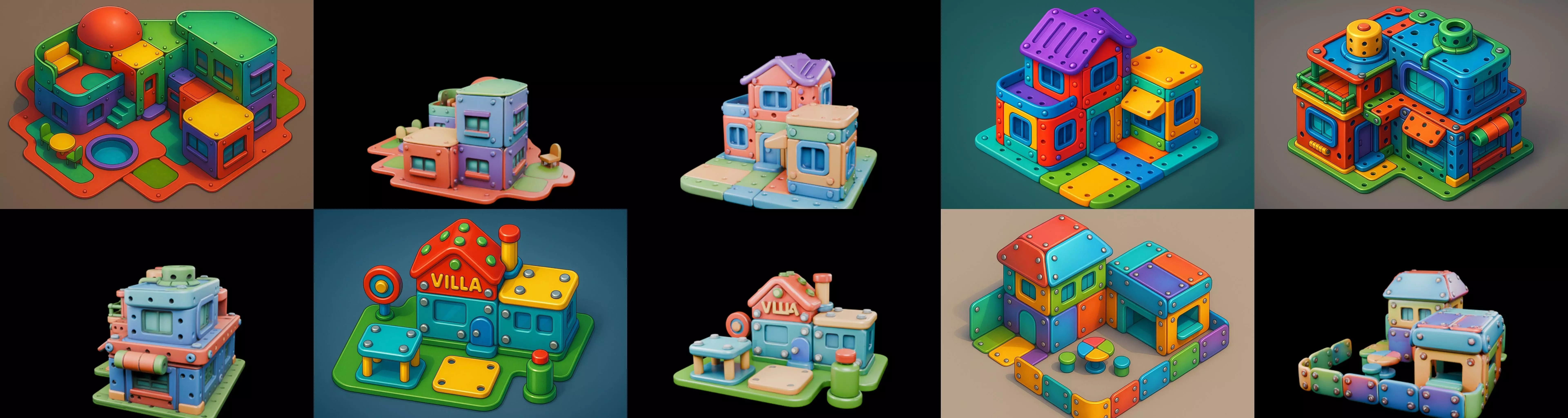 MecaVilla bundle 7 pack 100 glb 3D model_9