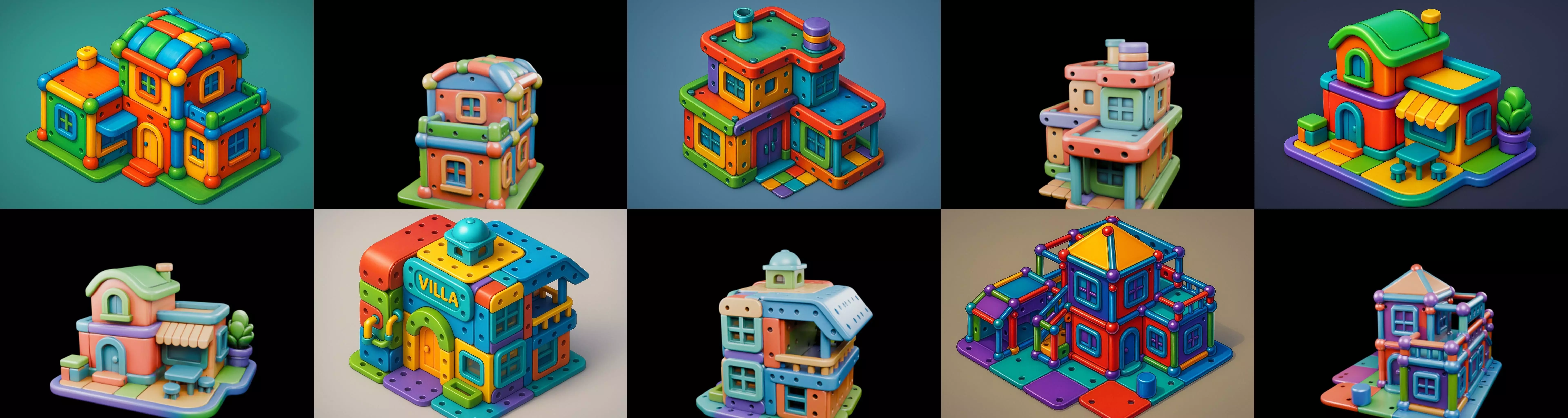 MecaVilla bundle 7 pack 100 glb 3D model_5