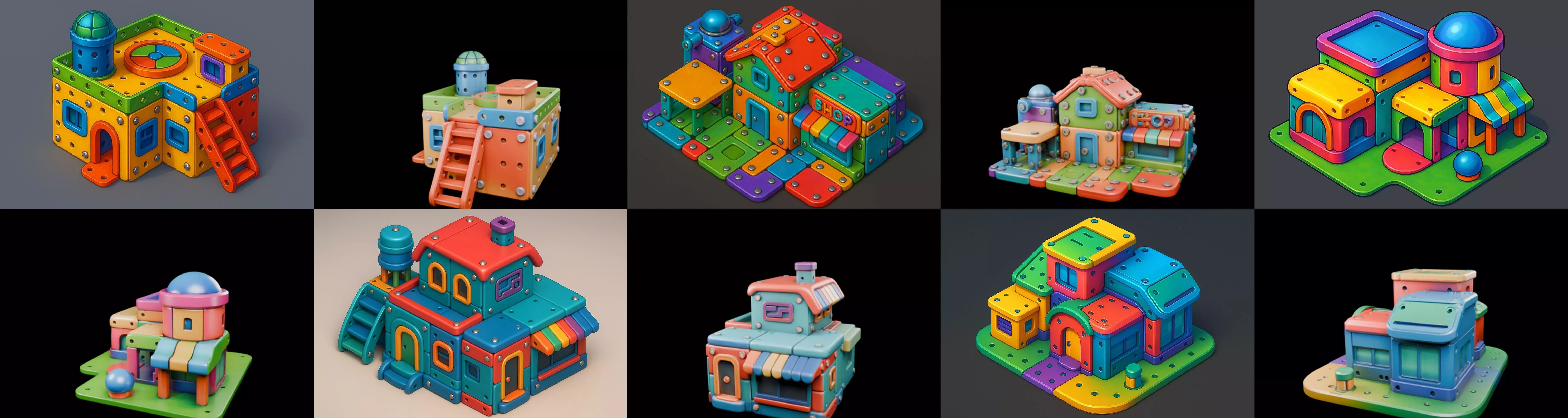 MecaVilla bundle 7 pack 100 glb 3D model_14