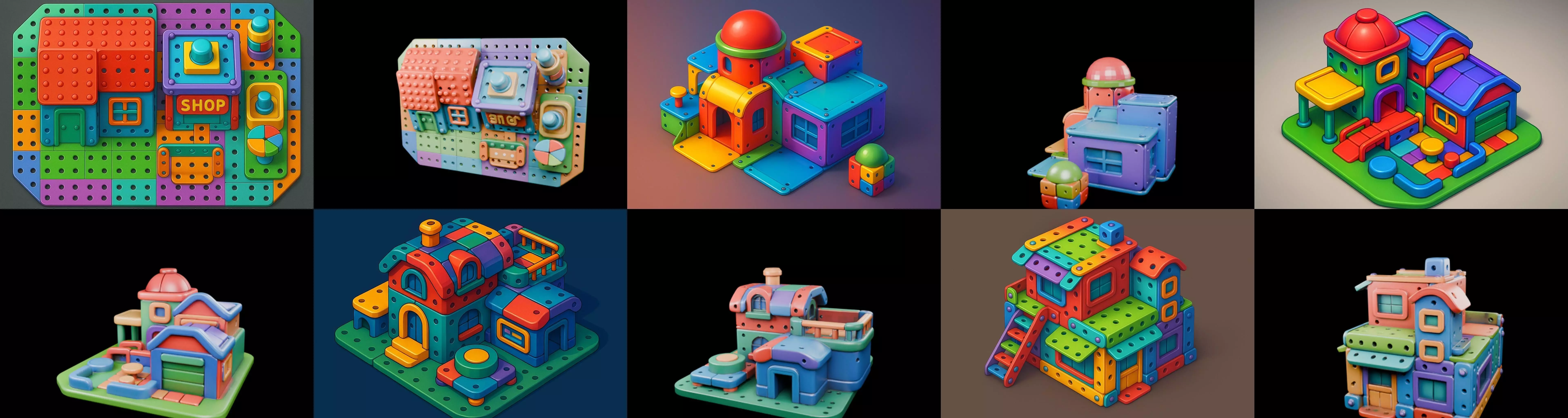 MecaVilla bundle 7 pack 100 glb 3D model_12