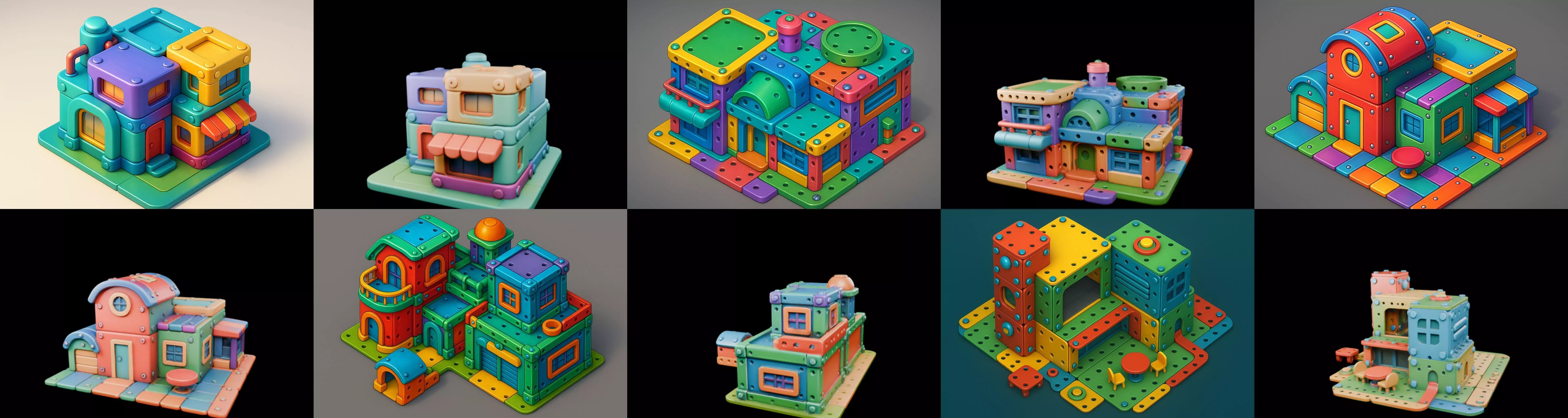 MecaVilla bundle 7 pack 100 glb 3D model_15