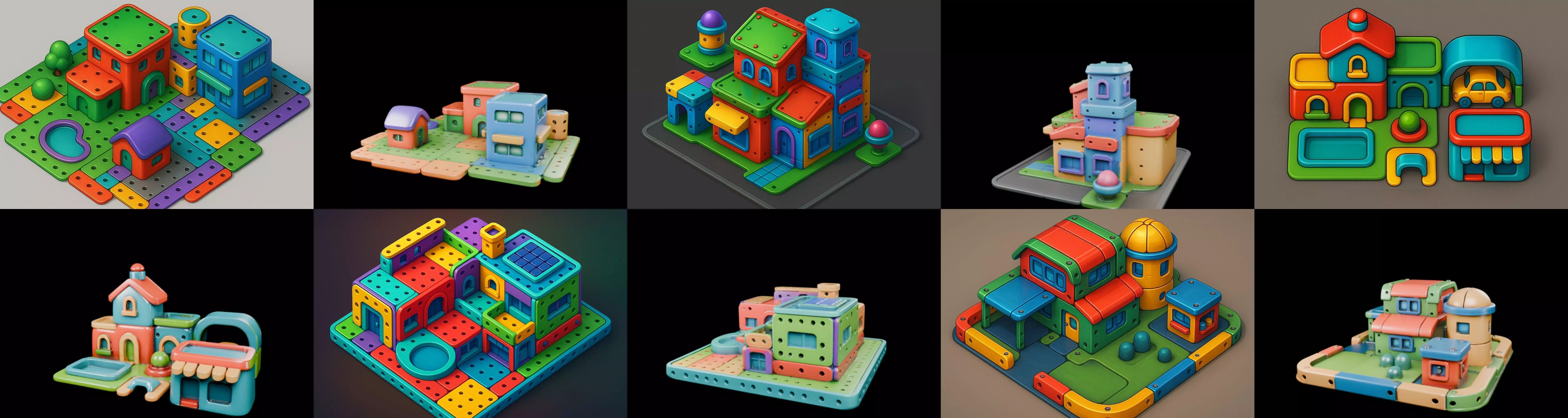 MecaVilla bundle 7 pack 100 glb 3D model_3