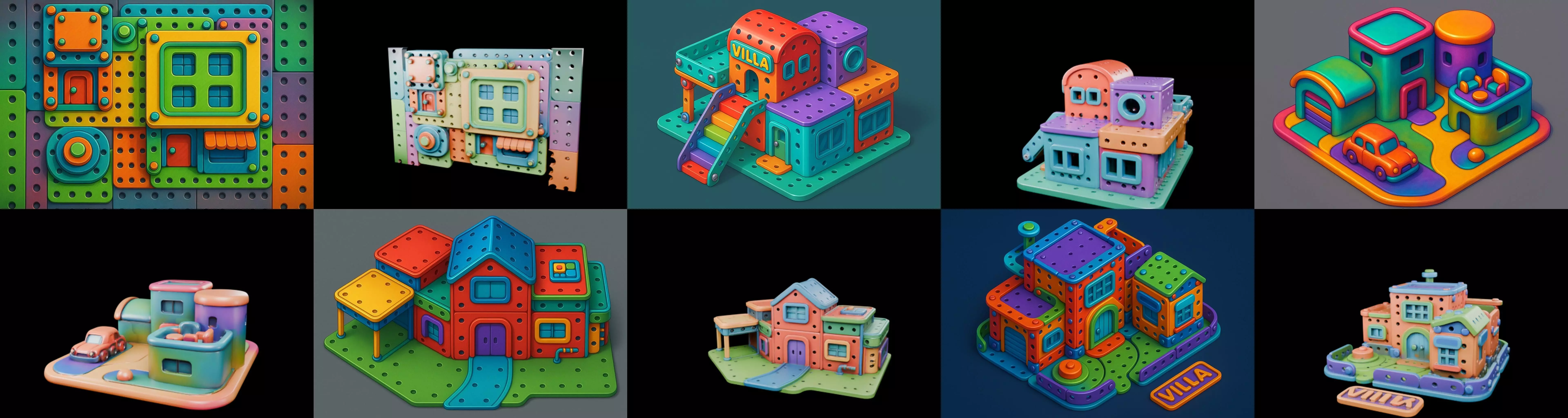 MecaVilla bundle 7 pack 100 glb 3D model_7