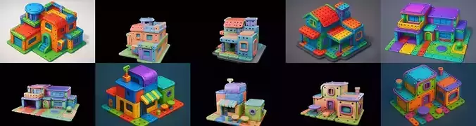 MecaVilla bundle 7 pack 100 glb