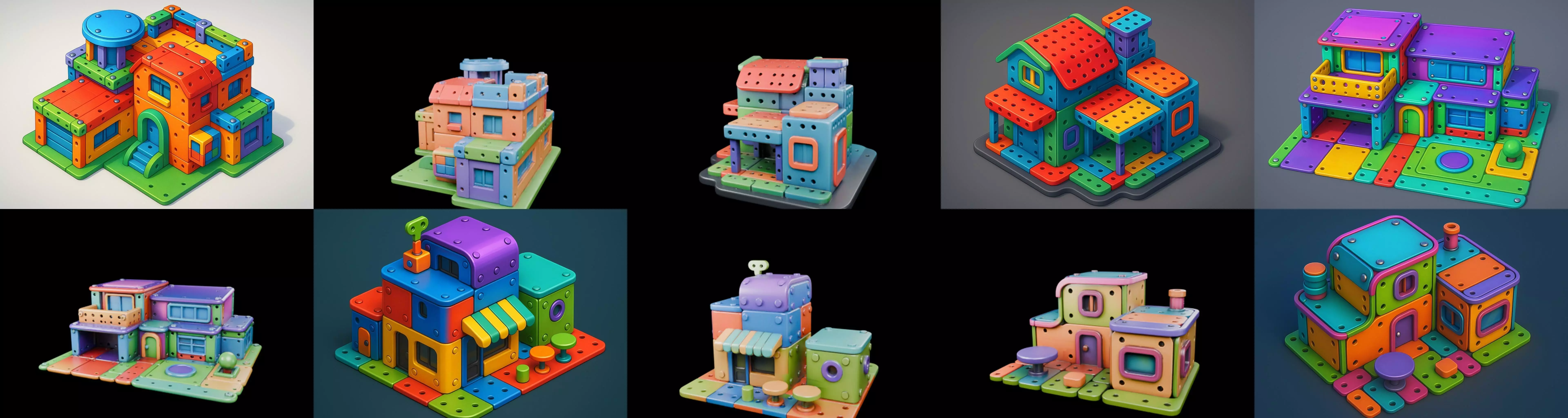 MecaVilla bundle 7 pack 100 glb 3D model_0