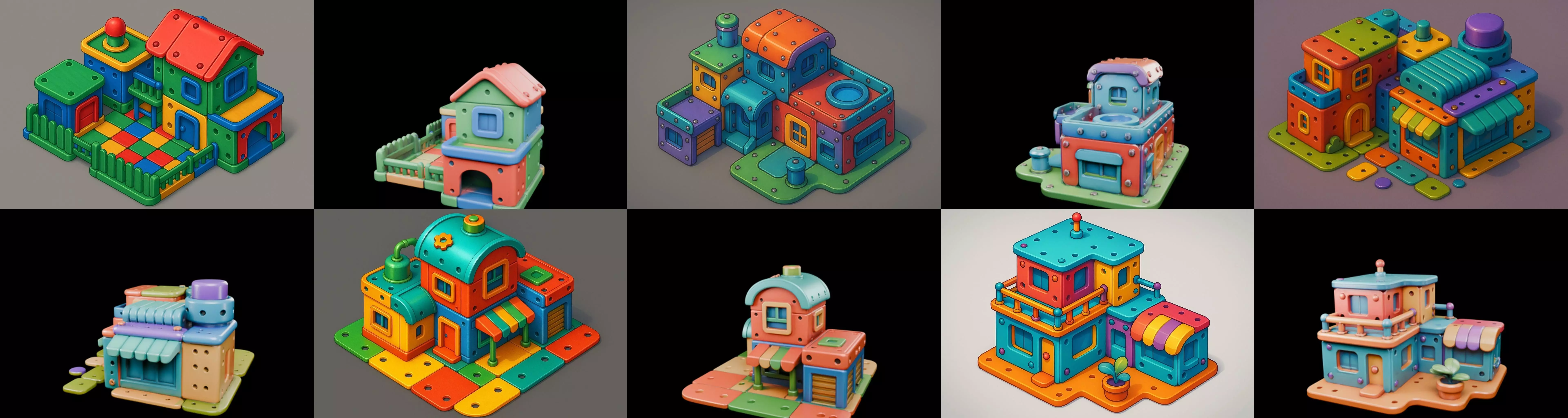 MecaVilla bundle 7 pack 100 glb 3D model_4