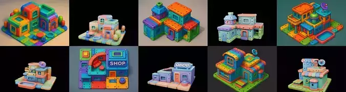 MecaVilla bundle 4 pack 100 glb