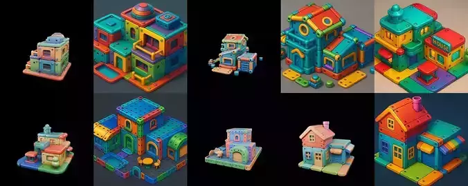 MecaVilla bundle 10 pack 100 glb