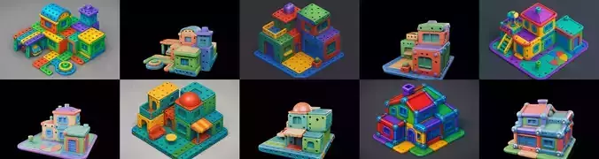 MecaVilla bundle 1 pack 100 glb