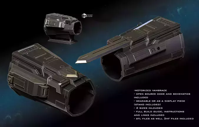 Motorized mandalorian right Vambrace by MysteryMakers