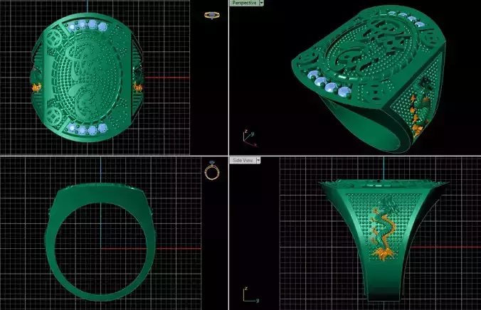 Ring Man 3d jewelry 3dm daimond