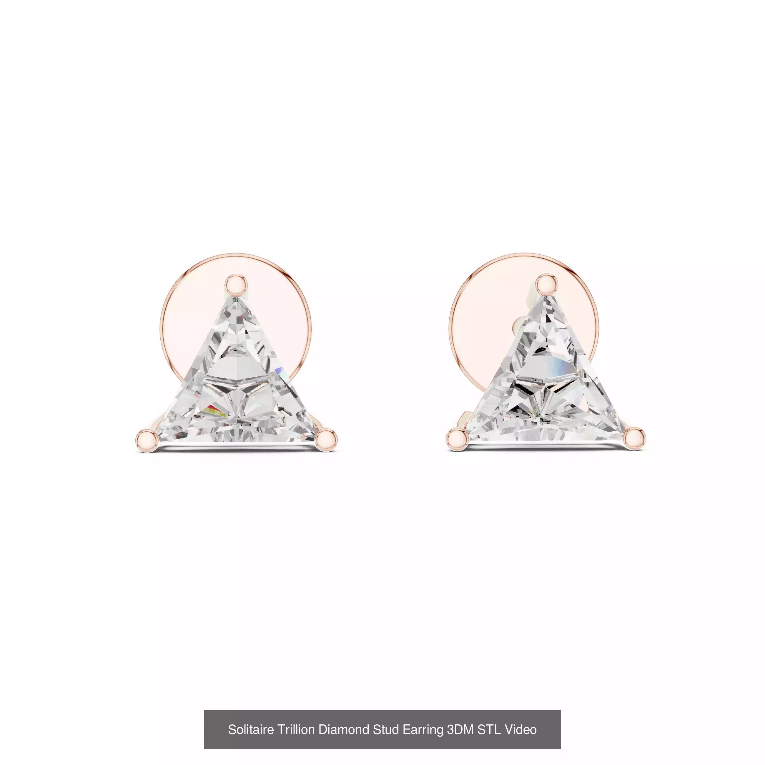 59 Only Solitaire Diamond Stud Earring 3DM STL FBX OBJ Video 3D Model Collection_35