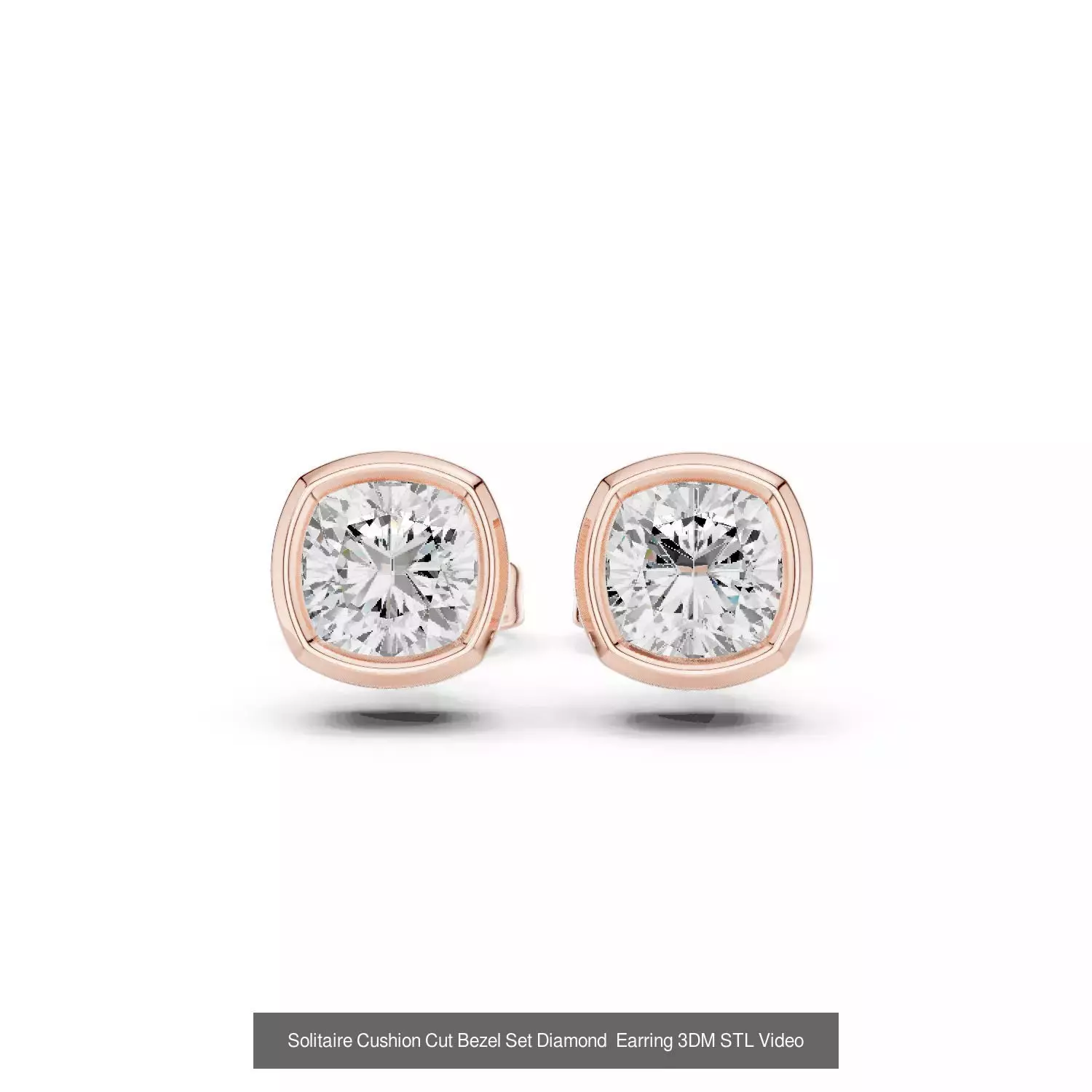59 Only Solitaire Diamond Stud Earring 3DM STL FBX OBJ Video 3D Model Collection_59