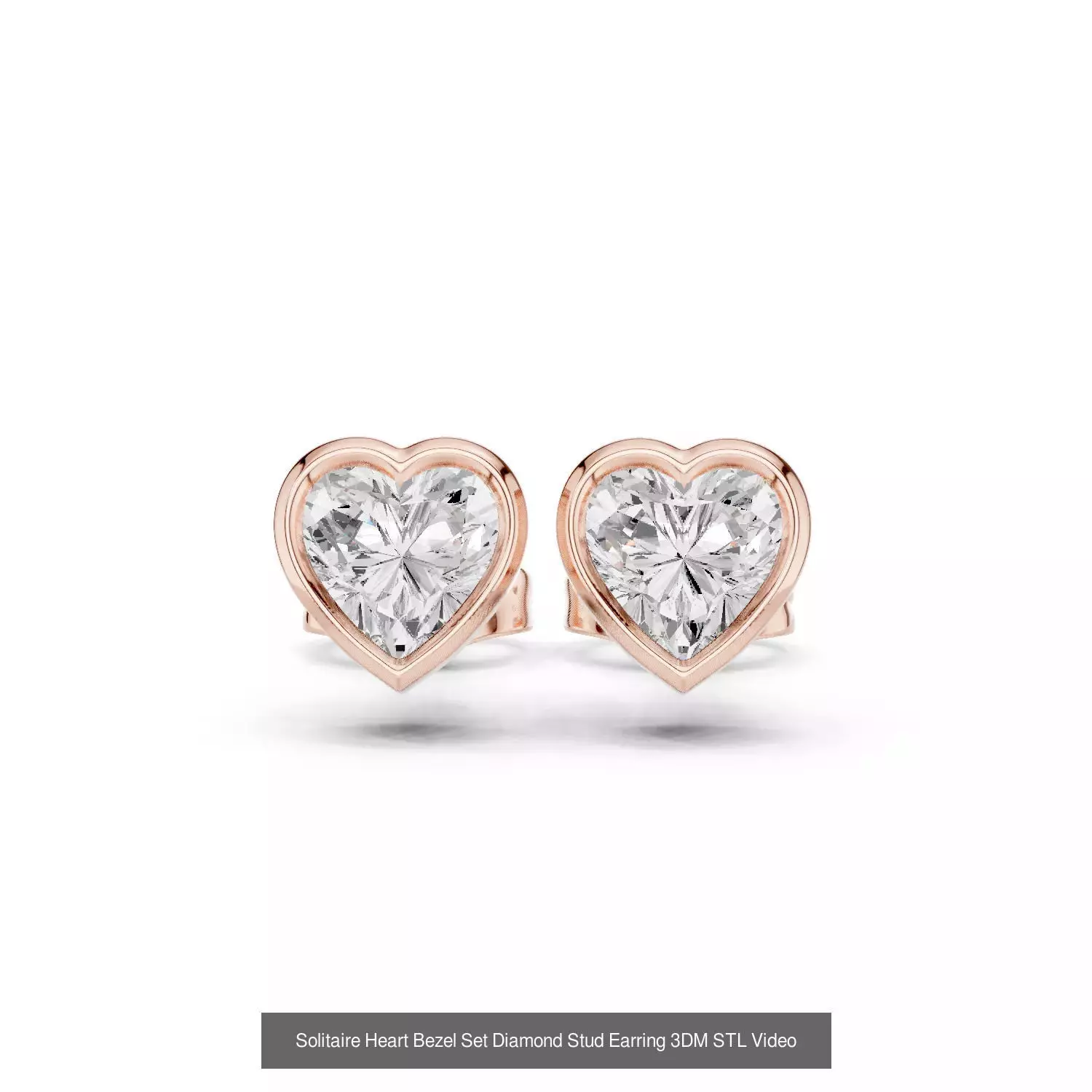 59 Only Solitaire Diamond Stud Earring 3DM STL FBX OBJ Video 3D Model Collection_60