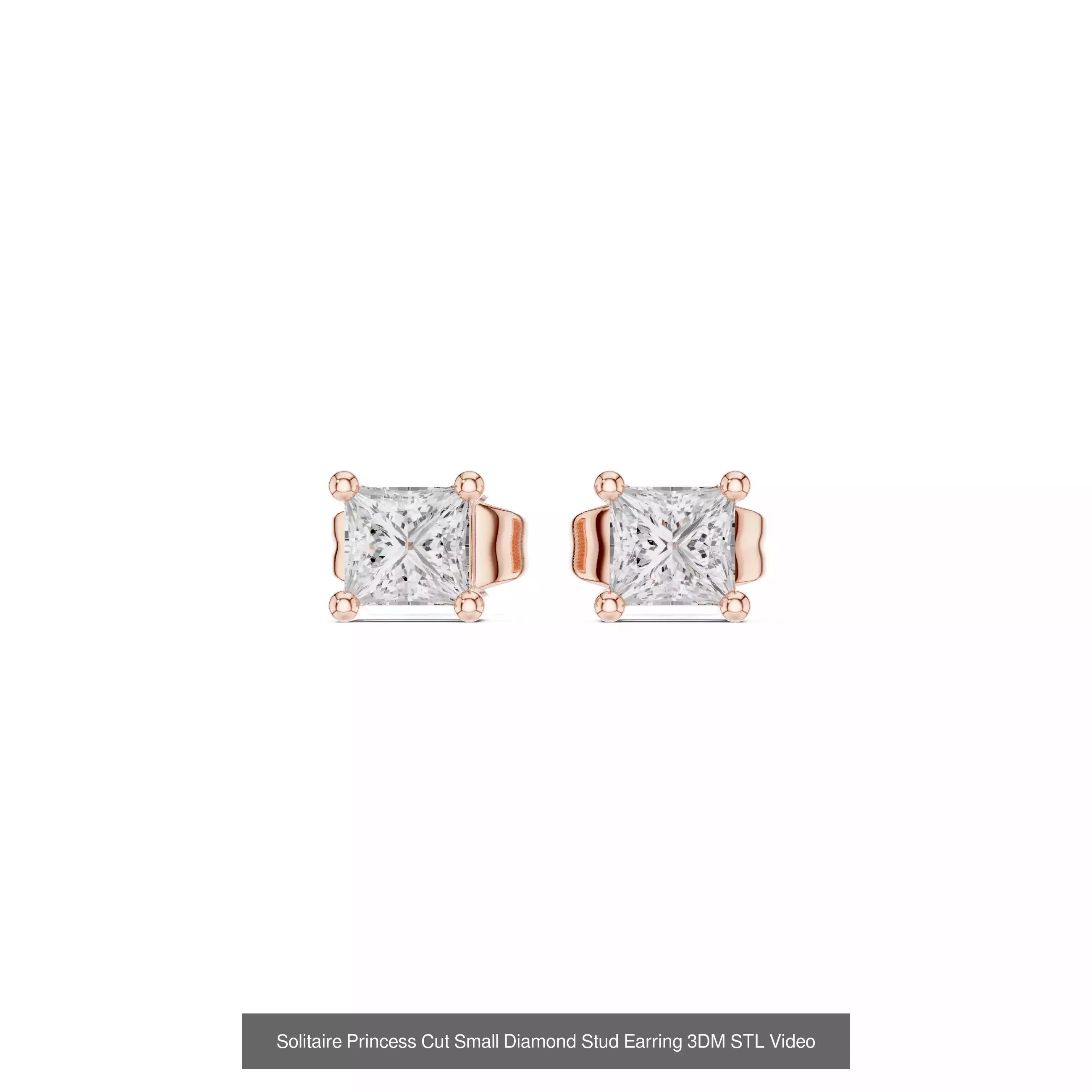 59 Only Solitaire Diamond Stud Earring 3DM STL FBX OBJ Video 3D Model Collection_44