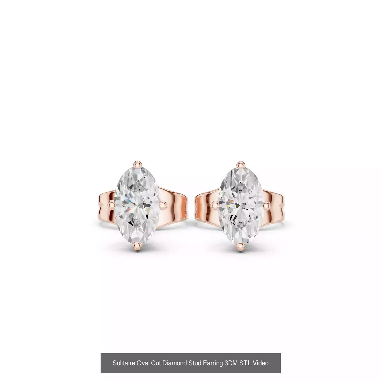 59 Only Solitaire Diamond Stud Earring 3DM STL FBX OBJ Video 3D Model Collection_47