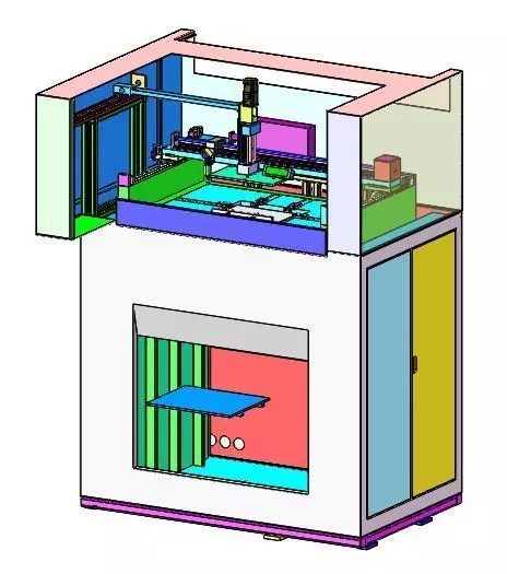 Laser Cutting Automation Equipment 3D model_4
