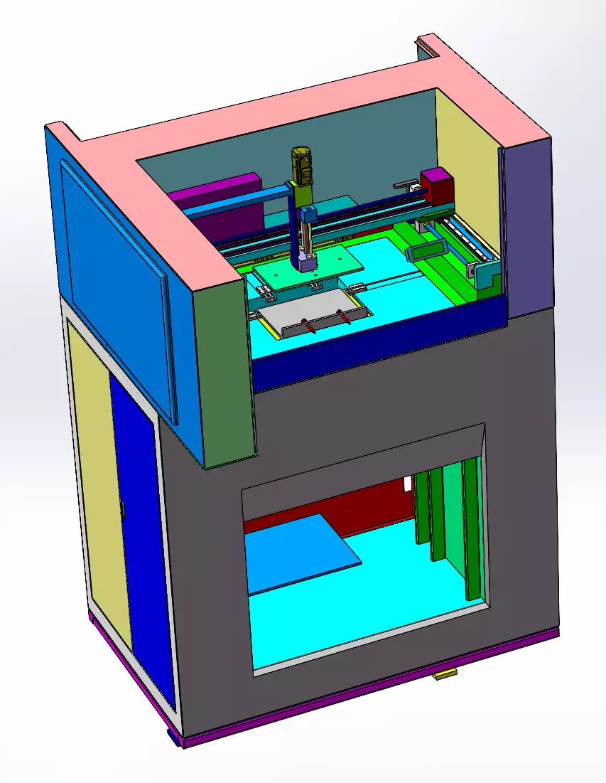 Laser Cutting Automation Equipment 3D model_0