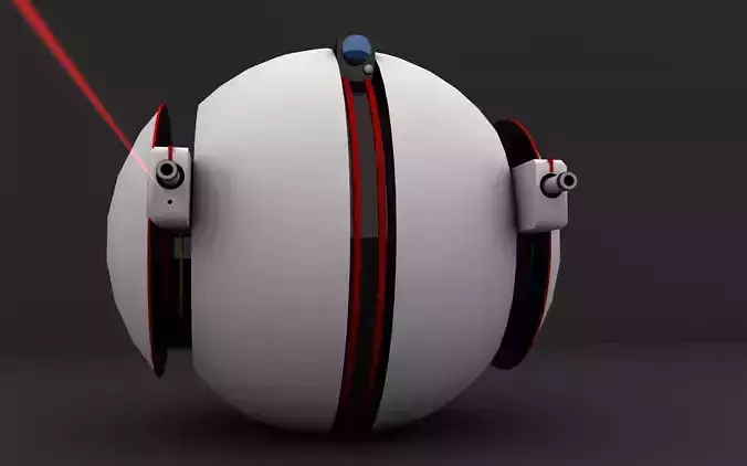 Robot BallR12 Free low-poly 3D model