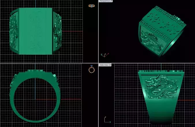 ring man 3d jewelry 3dm daimond