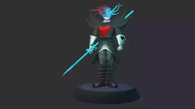 undyne the undying from undertale Statue 3D print model