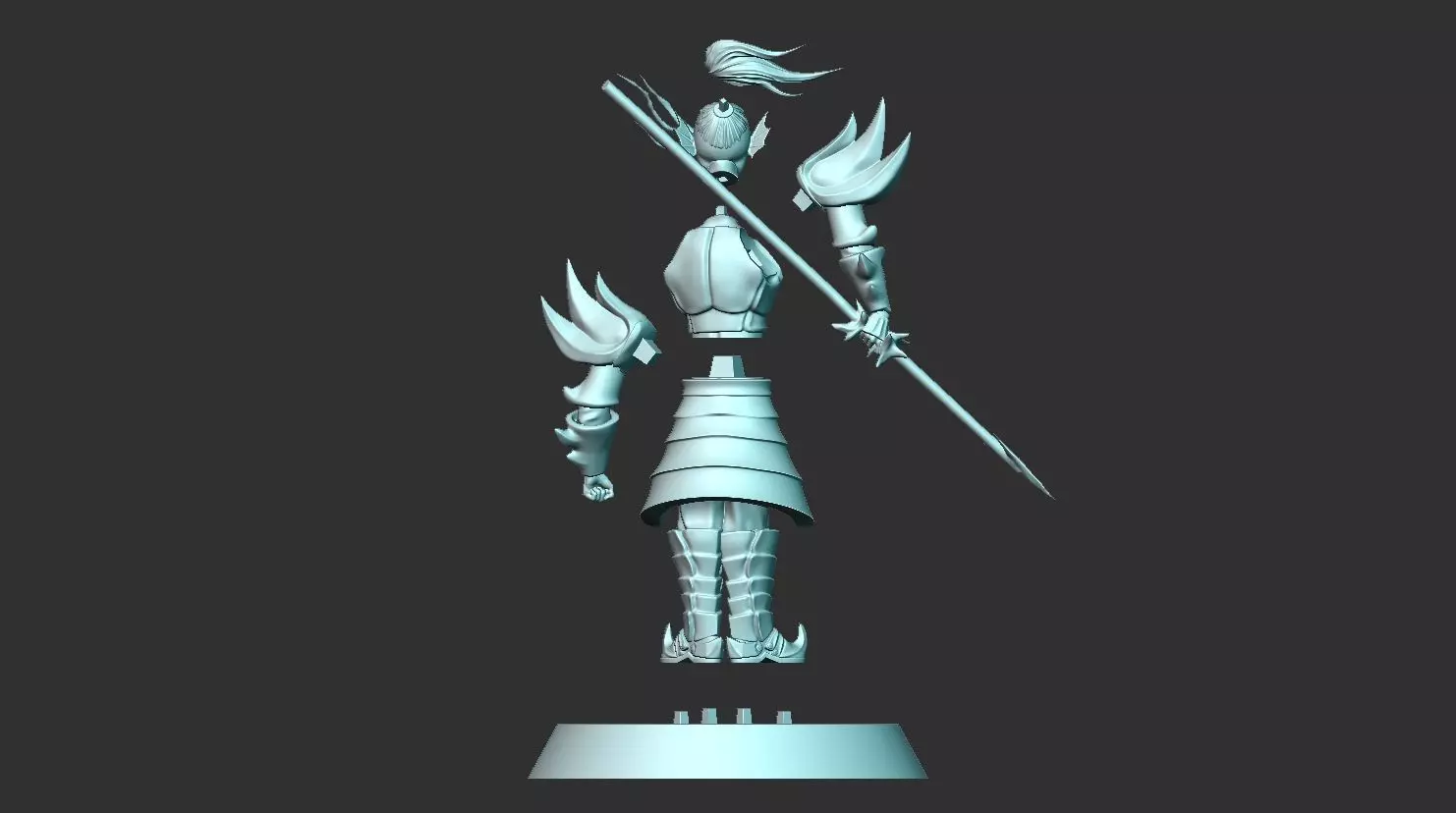 undyne the undying from undertale Statue 3D print model 3D print model_8
