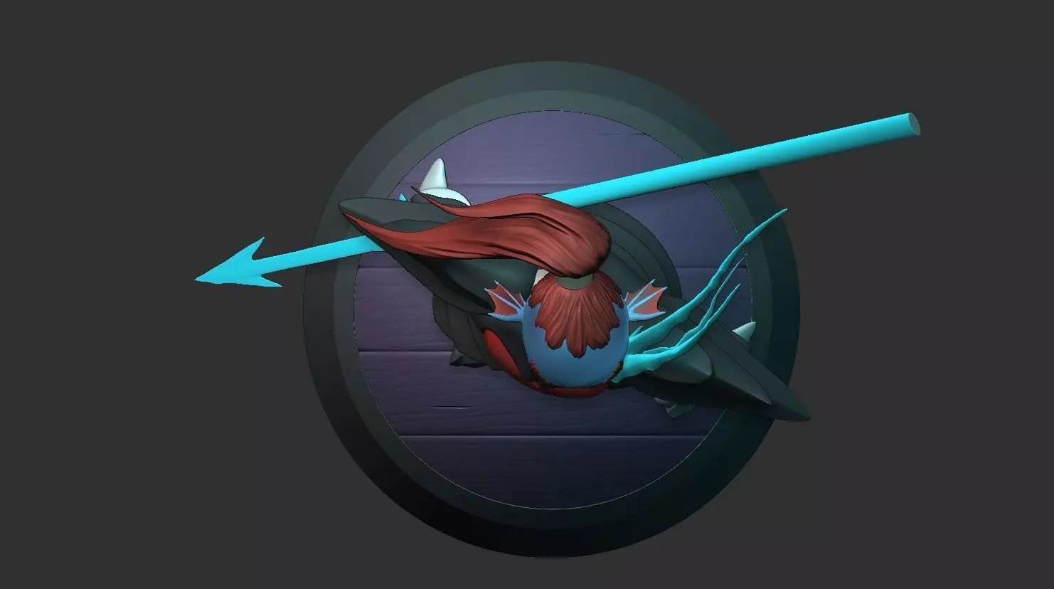 undyne the undying from undertale Statue 3D print model 3D print model_20