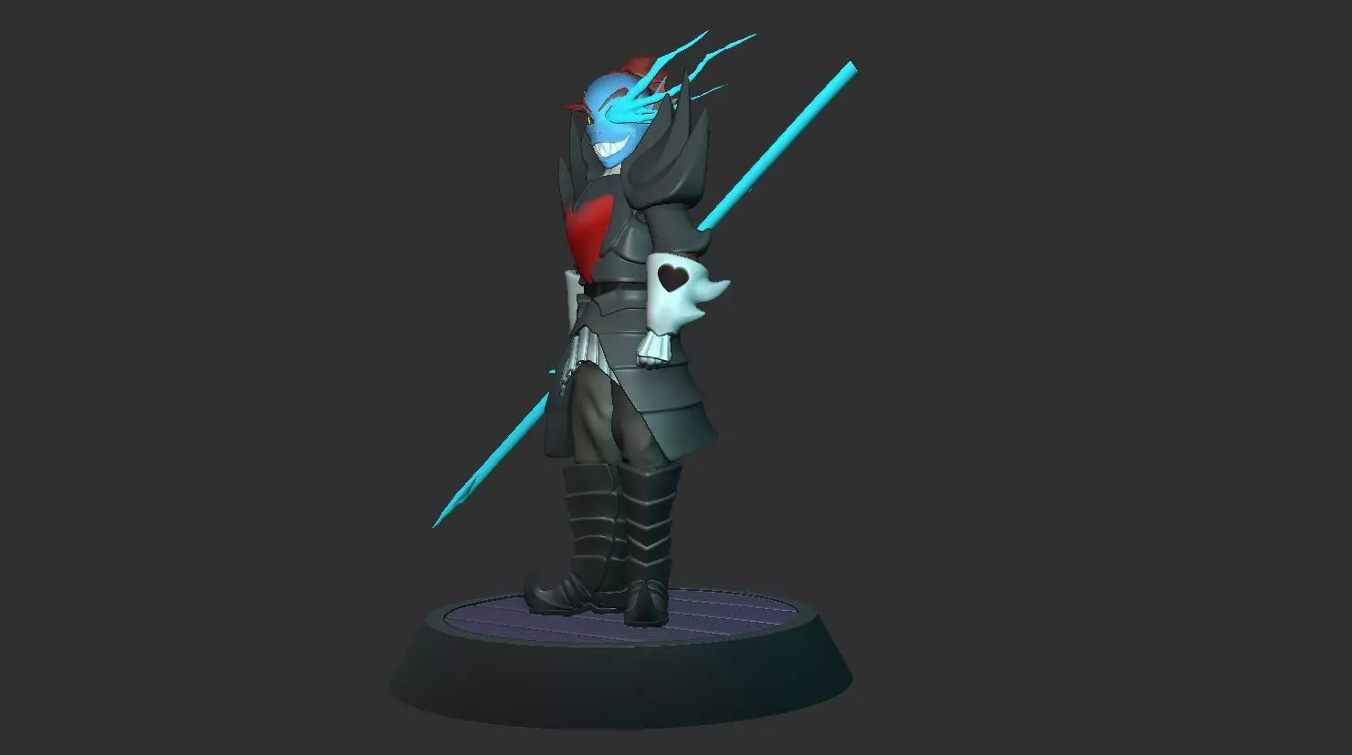 undyne the undying from undertale Statue 3D print model 3D print model_18