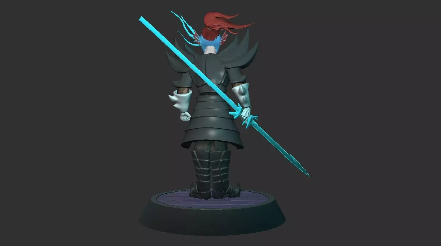 undyne the undying from undertale Statue 3D print model 3D print model_17