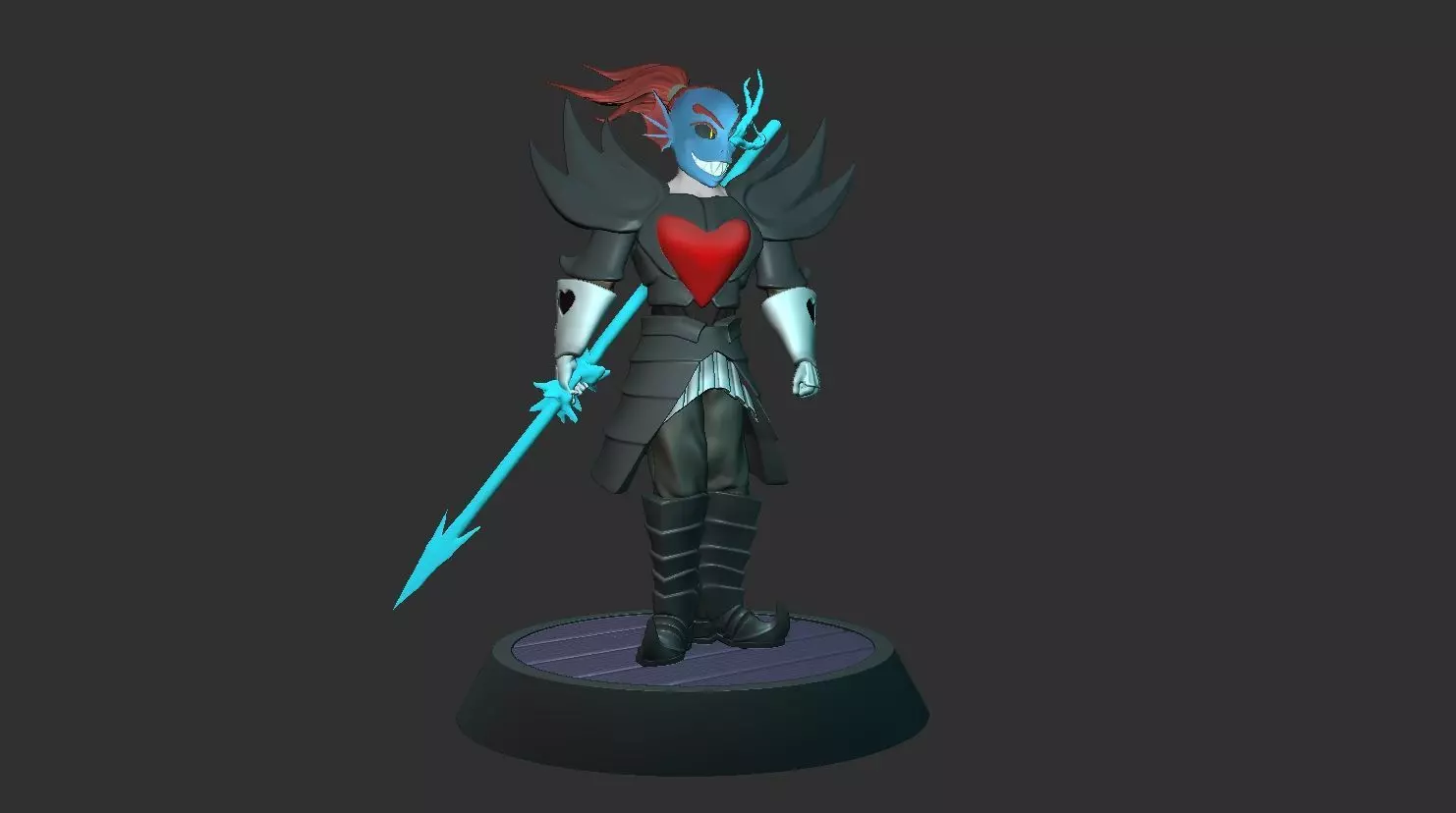 undyne the undying from undertale Statue 3D print model 3D print model_19
