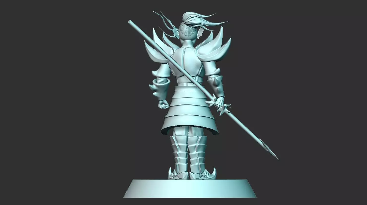 undyne the undying from undertale Statue 3D print model 3D print model_2