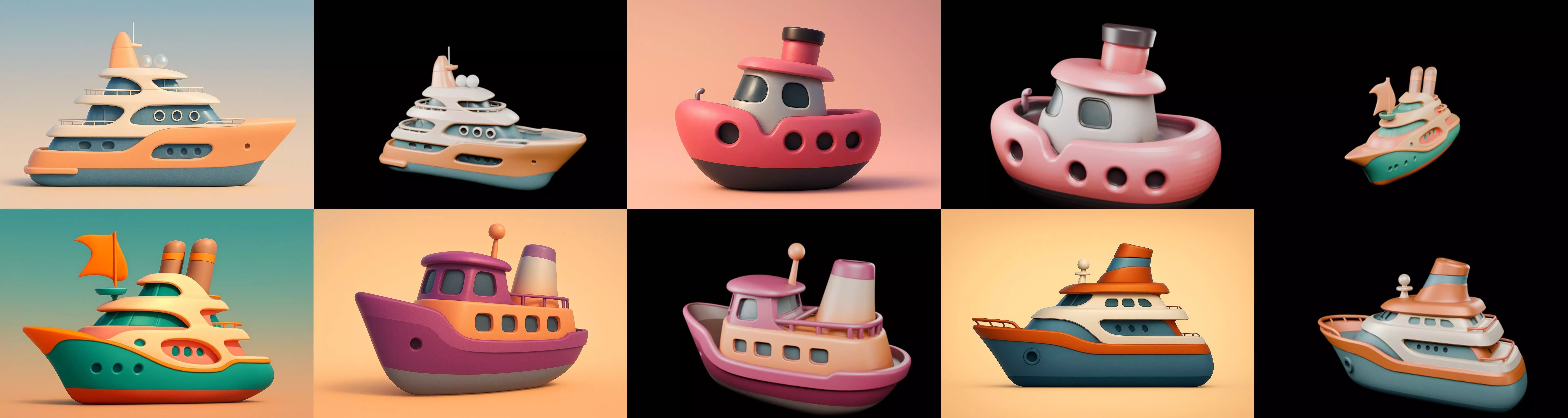 Boat Trip bundle 8 pack 100 glb 3D model_10