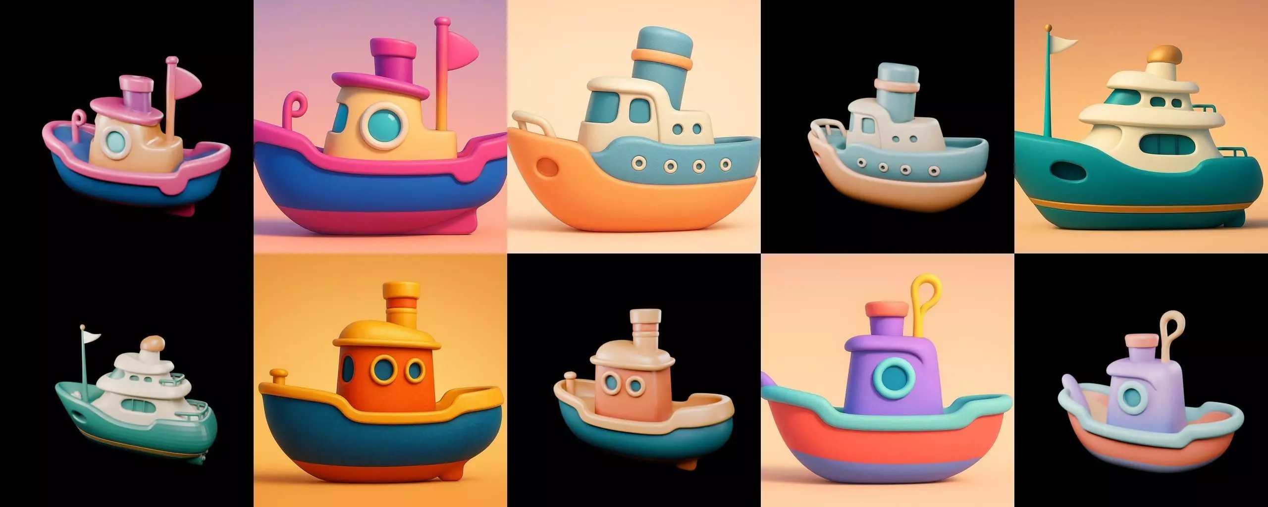 Boat Trip bundle 8 pack 100 glb 3D model_17