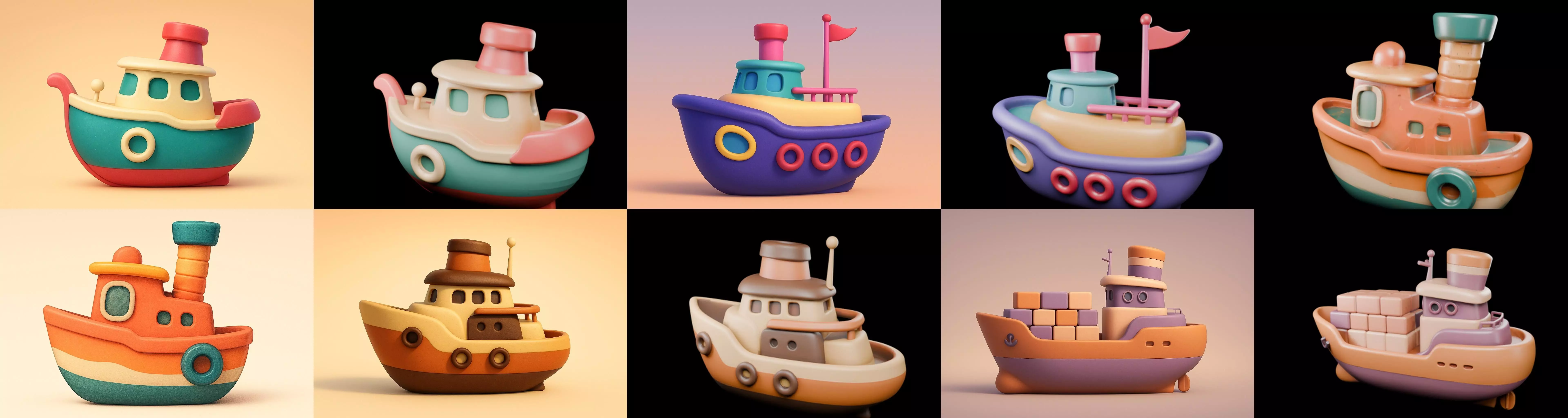 Boat Trip bundle 8 pack 100 glb 3D model_15