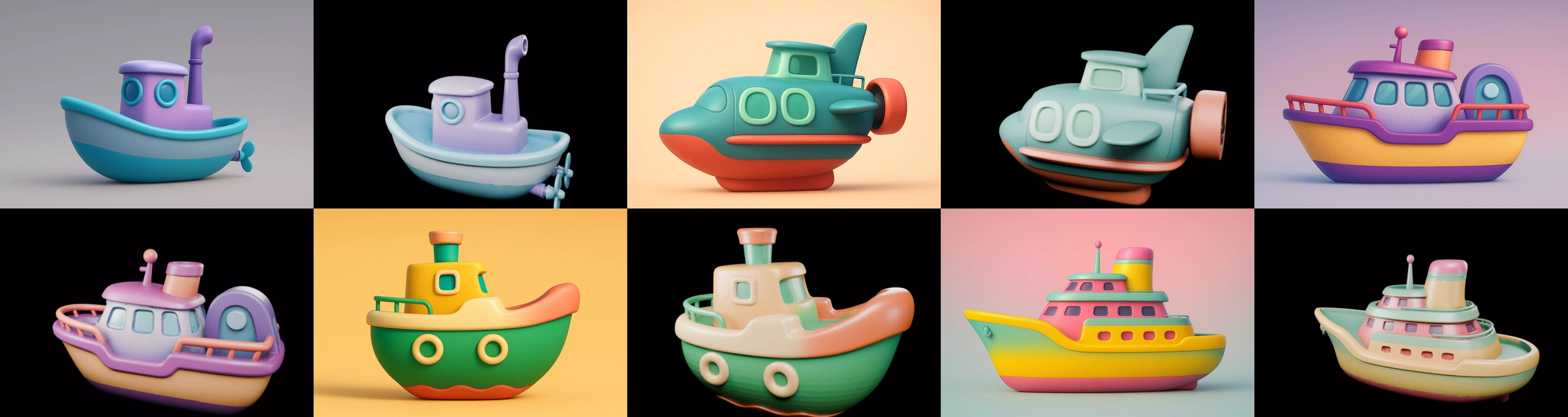 Boat Trip bundle 8 pack 100 glb 3D model_18