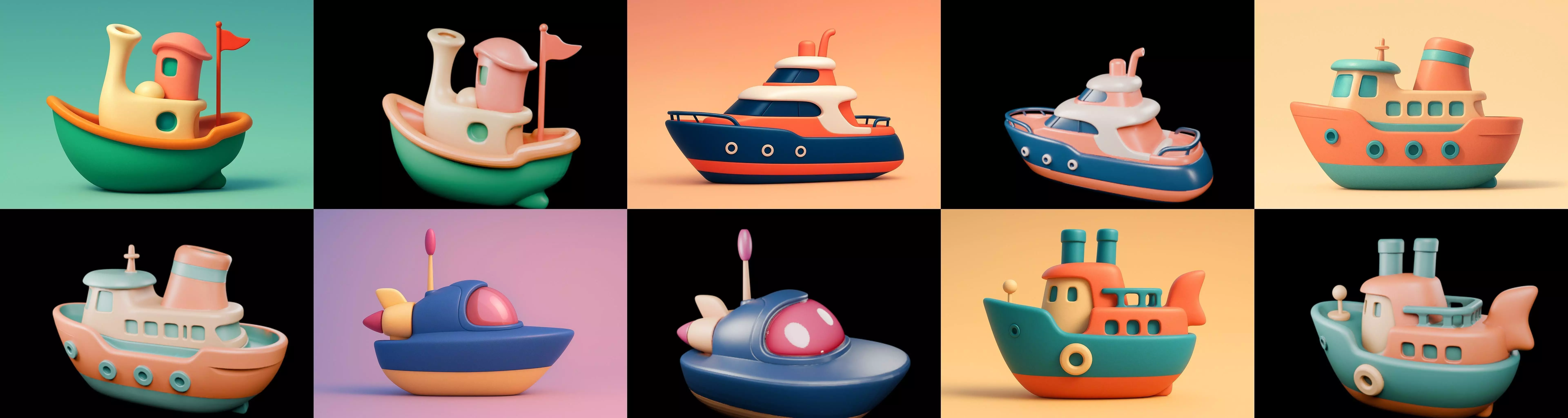 Boat Trip bundle 8 pack 100 glb 3D model_14