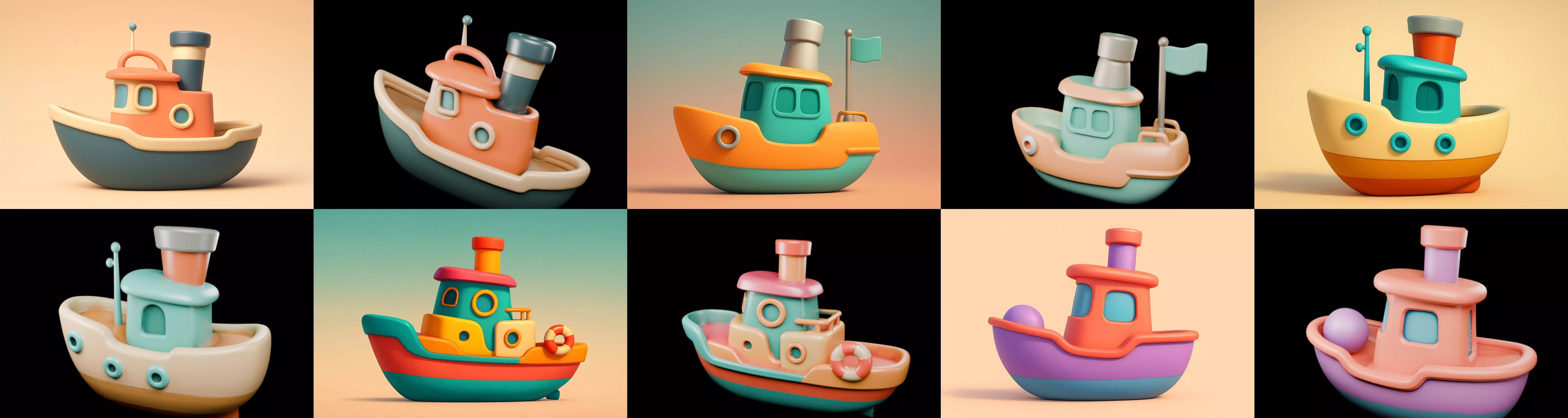 Boat Trip bundle 8 pack 100 glb 3D model_7